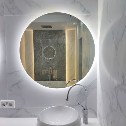 Alcala Heated Anti-Fog 80cm Round LED Bathroom Mirror