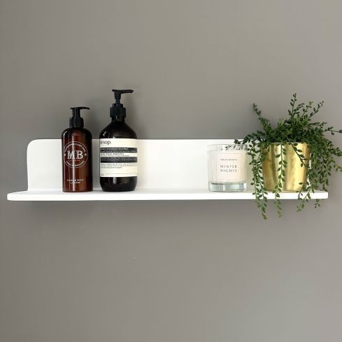 Matt White Stone Bathroom Shelf 600mm