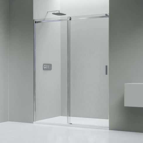 Elena Niche 8mm Glass Sliding Shower Door Enclosure In Chrome