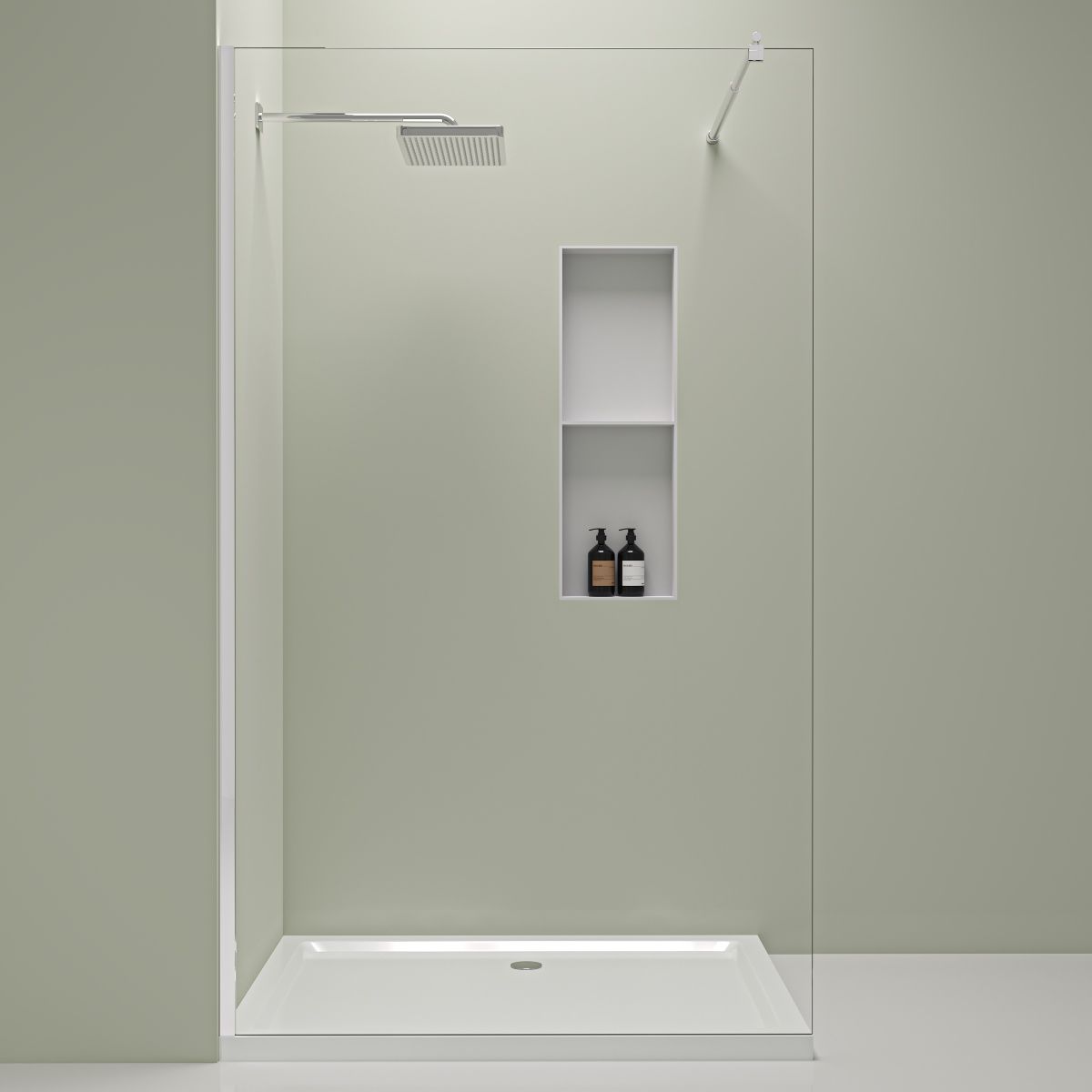 110x200cm Glass Shower Screen with Chrome Wall & Floor Channel  Sleek, Durable Bathroom Upgrade