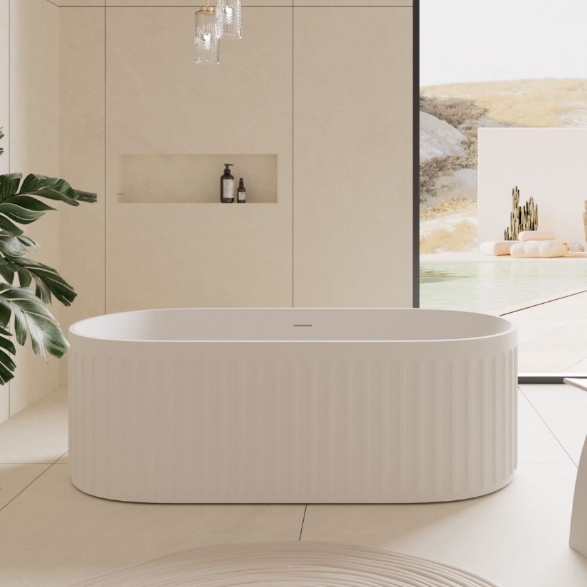 Valencia Matt White Freestanding Stone Bath 1700mm