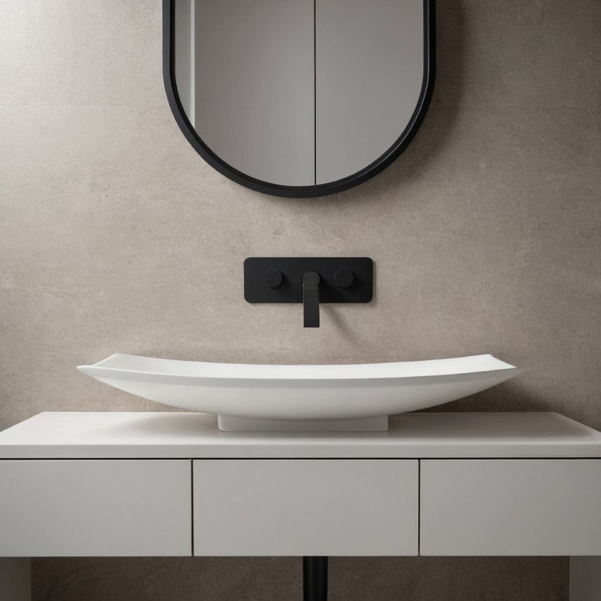Frias Matt White Countertop Stone Basin 632mm