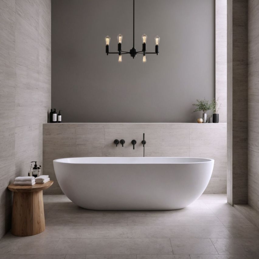 Girona Matt White Freestanding Stone Bath 1700mm