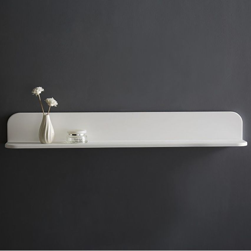 Matt White Stone Bathroom Shelf 900mm