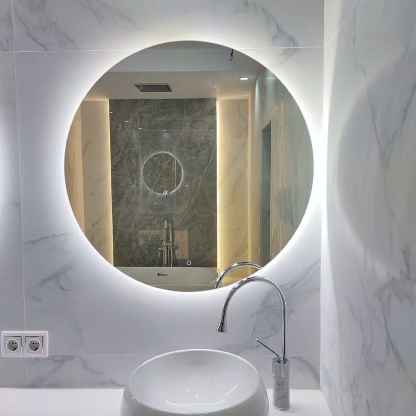 Alcala Heated Anti-Fog 80cm Round LED Bathroom Mirror
