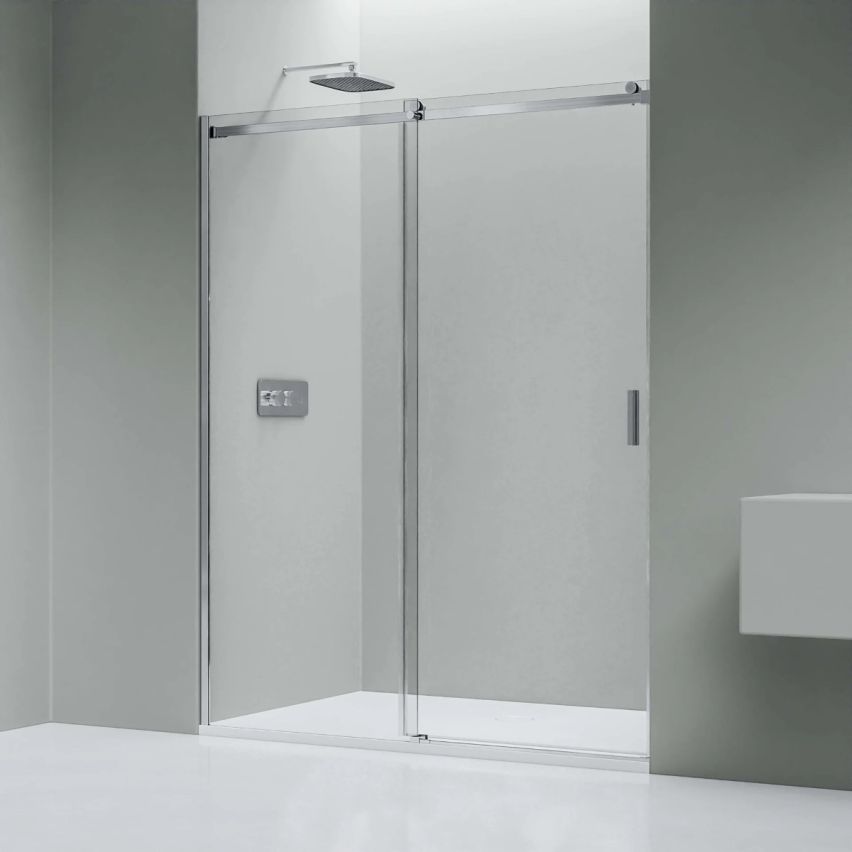 Elena Niche 8mm Glass Sliding Shower Door Enclosure In Chrome
