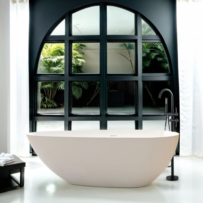 Talavera Matt White Freestanding Stone Bath 1500mm