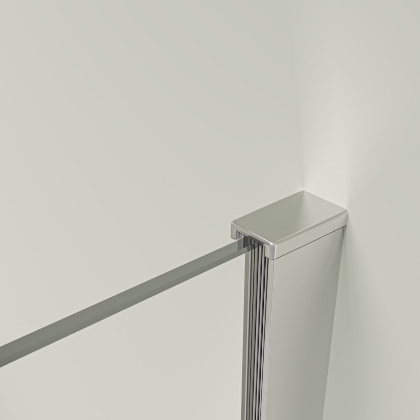 Valeria 8mm Glass Walk In Shower Screen With Chrome Frame - Various Sizes